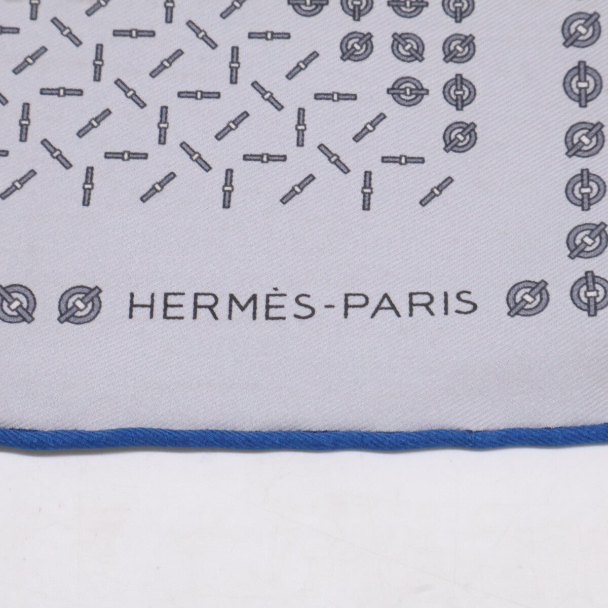 HERMES "Larguez les Amarres" Scarf Grey/Navy
