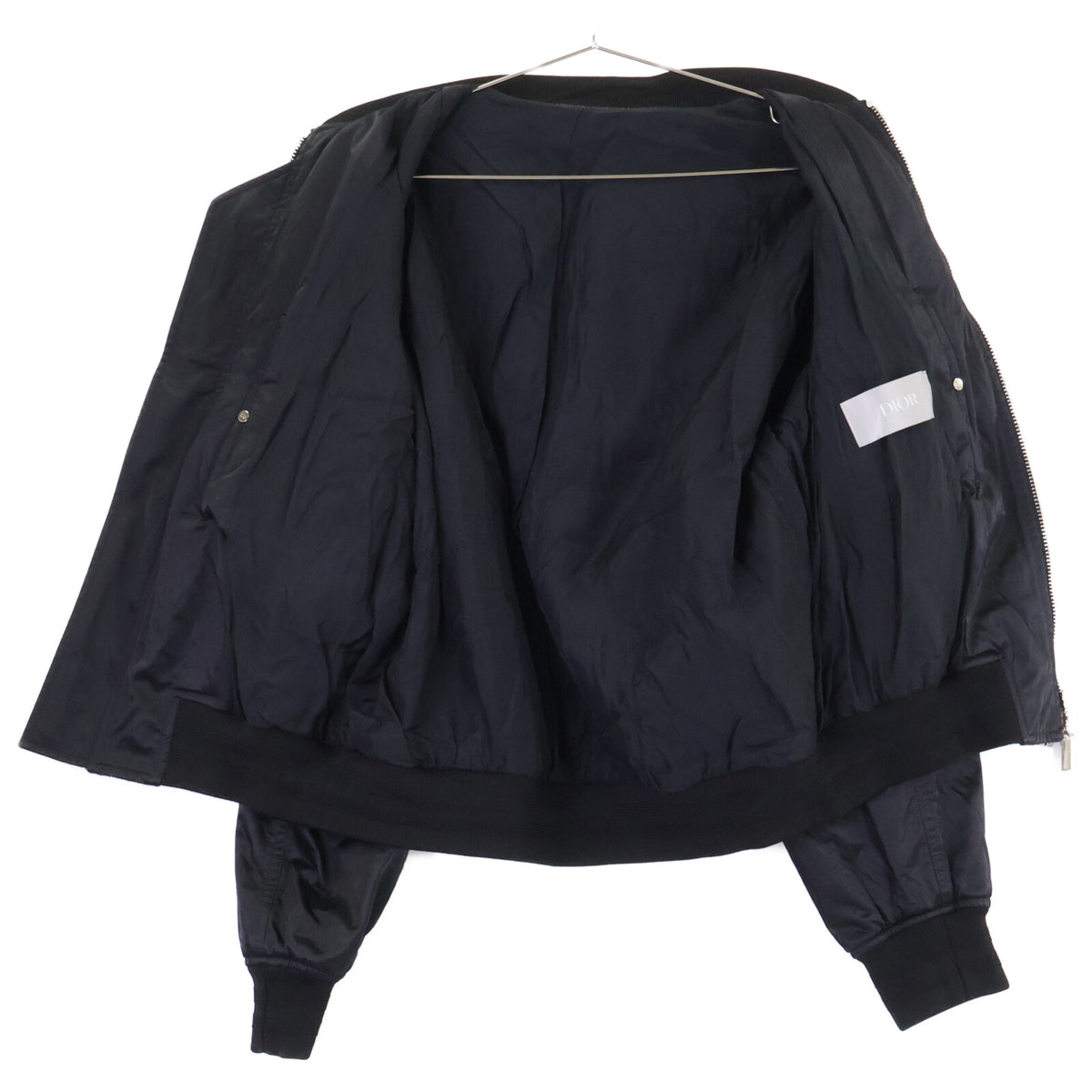 DIOR Technical Canvas Back Logo Bomber Jacket Black Size 46