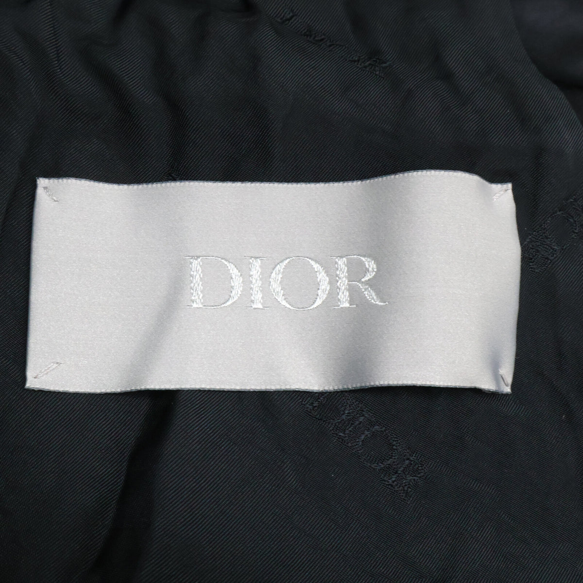 DIOR Technical Canvas Back Logo Bomber Jacket Black Size 46