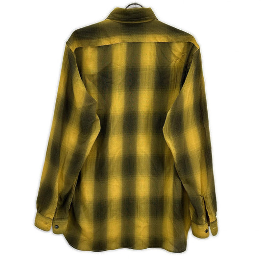 Needles OT159 Ombre Check Work Shirt Yellow/Gray Size M