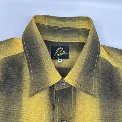 Needles OT159 Ombre Check Work Shirt Yellow/Gray Size M