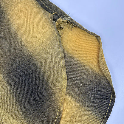 Needles OT159 Ombre Check Work Shirt Yellow/Gray Size M