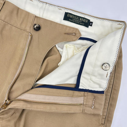 BARNSTORMER 1001P Cotton Flat Front Chinos Beige Size M