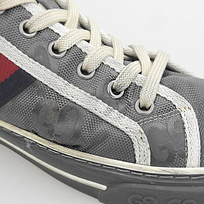 GUCCI TENNIS 1977 Nylon Hi-Top Sneakers Gray Size 9