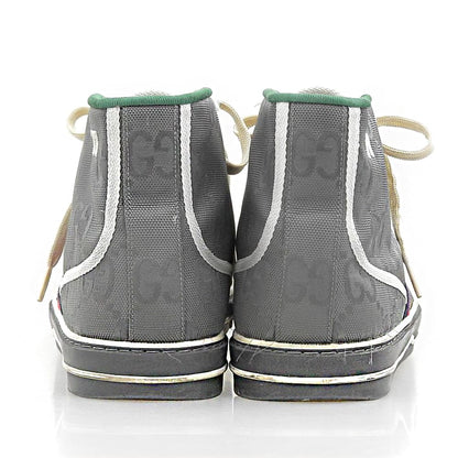 GUCCI TENNIS 1977 Nylon Hi-Top Sneakers Gray Size 9