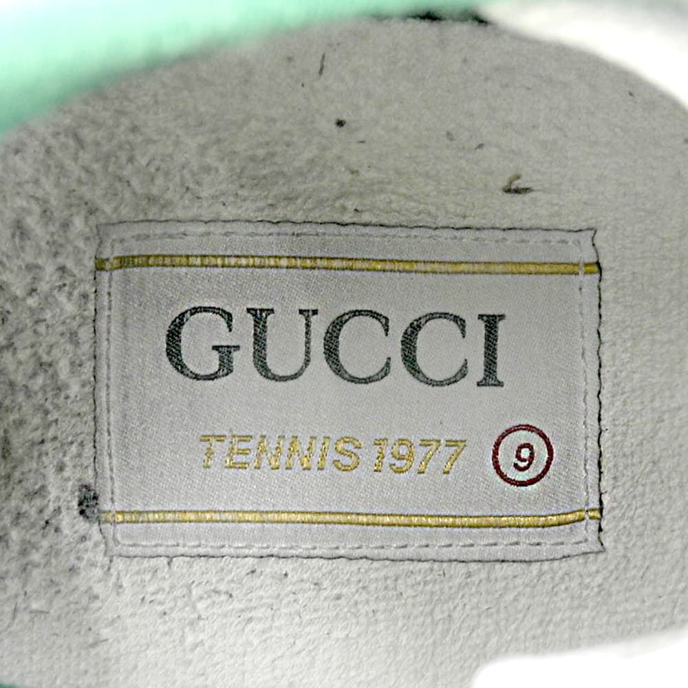 GUCCI TENNIS 1977 Nylon Hi-Top Sneakers Gray Size 9
