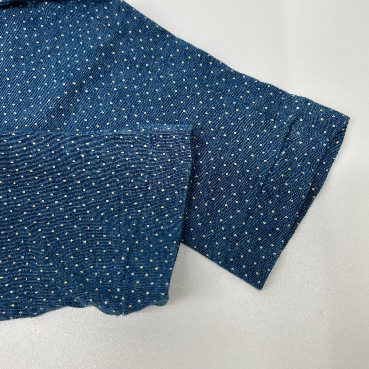 RRL Indigo Dot Henley Long Sleeve Shirt Blue Size 2