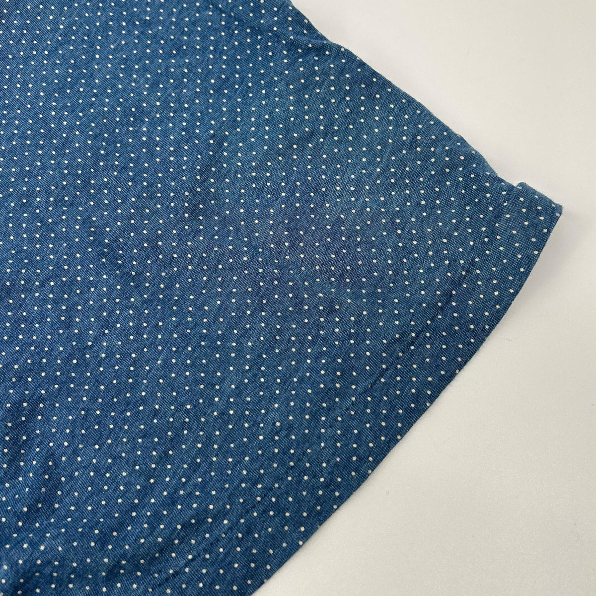 RRL Indigo Dot Henley Long Sleeve Shirt Blue Size 2