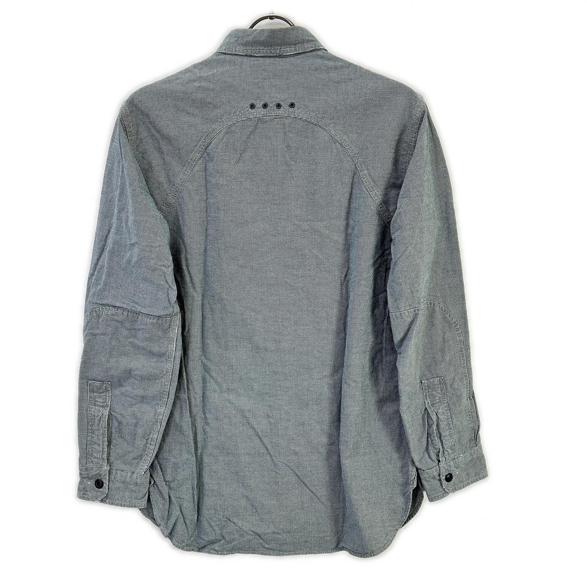 RRL Indigo Houndstooth Long Sleeve Shirt Multi Size XS