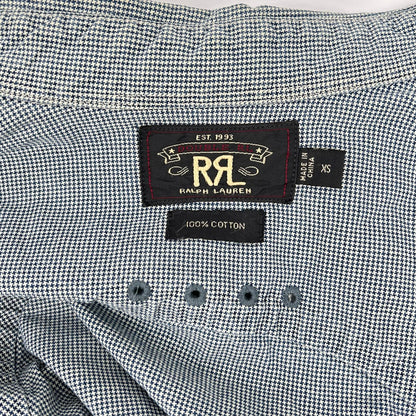 RRL Indigo Houndstooth Long Sleeve Shirt Multi Size XS