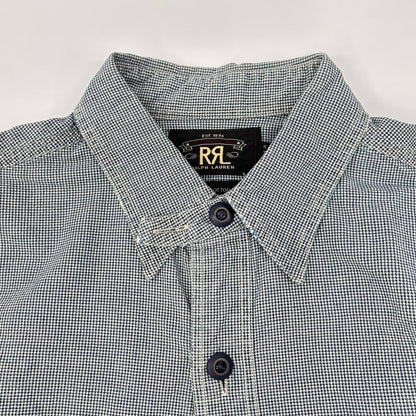 RRL Indigo Houndstooth Long Sleeve Shirt Multi Size XS