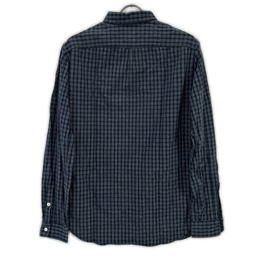 RRL Indigo Dye Check Long Sleeve Shirt Blue Size XS