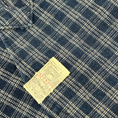 RRL Indigo Dye Check Long Sleeve Shirt Blue Size XS