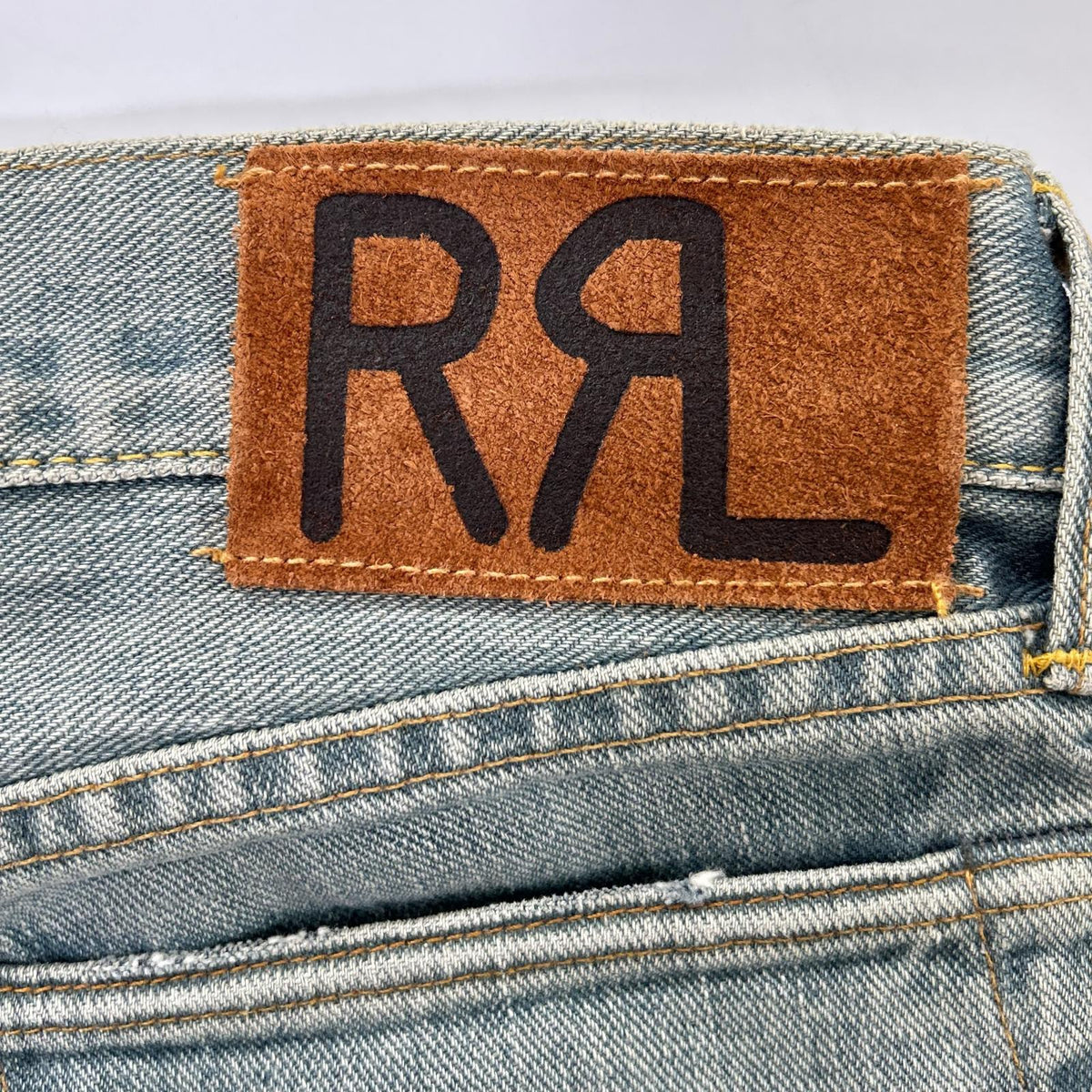 RRL Faded Indigo Slim Fit Selvedge Jeans Size 29×30