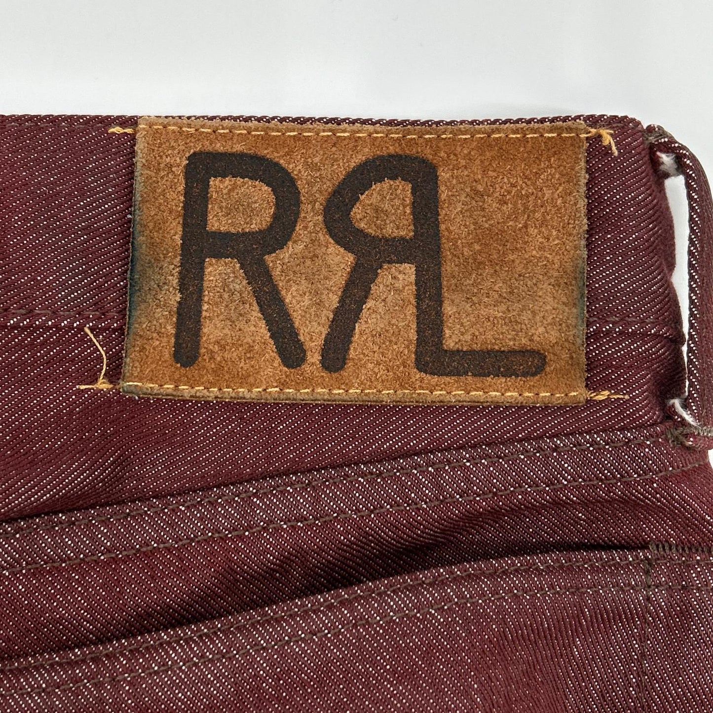 RRL Heavy Weight Bull Denim Jeans Bordeaux Size 29×30
