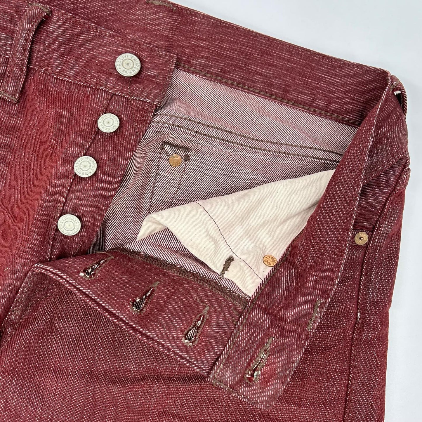 RRL Heavy Weight Bull Denim Jeans Bordeaux Size 29×30