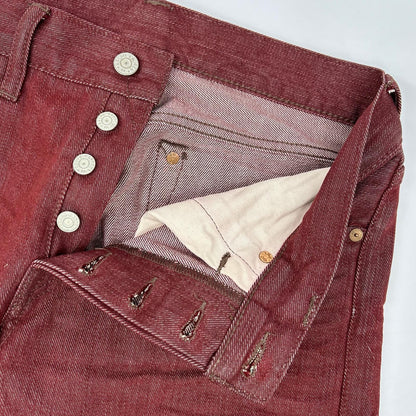 RRL Heavy Weight Bull Denim Jeans Bordeaux Size 29×30