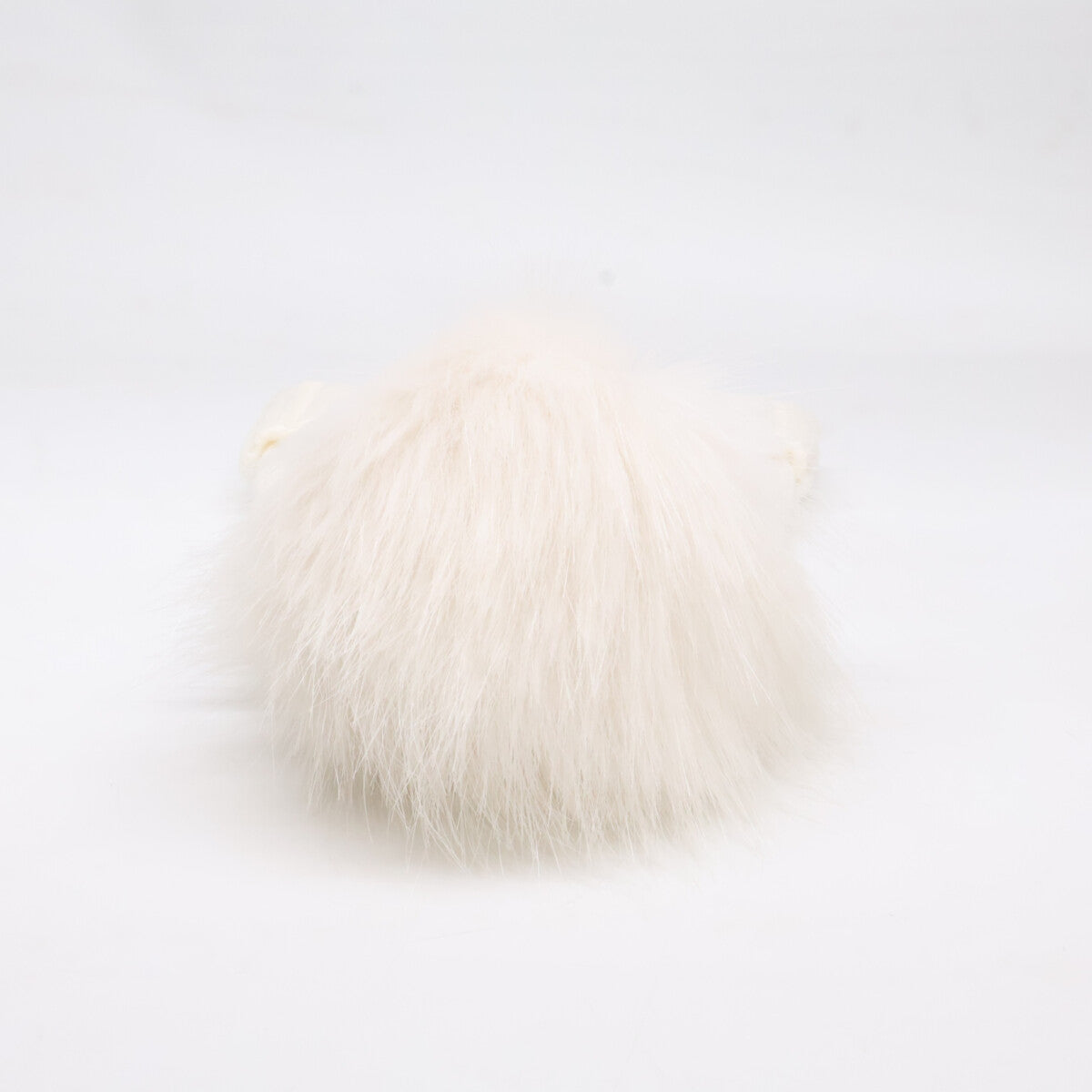 MONCLER Wool Logo Patch Pom-pom Knit Hat White Size ONE SIZE