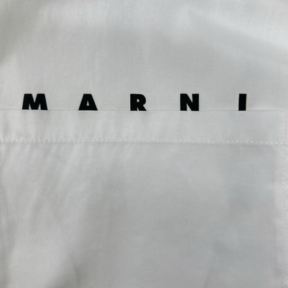 MARNI White Cotton Zip-up Shirt Size 44