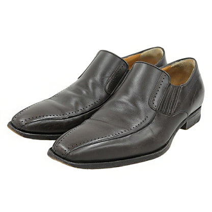a.testoni Swirl Moc Calf Leather Shoes Brown Loafers Size 6.5