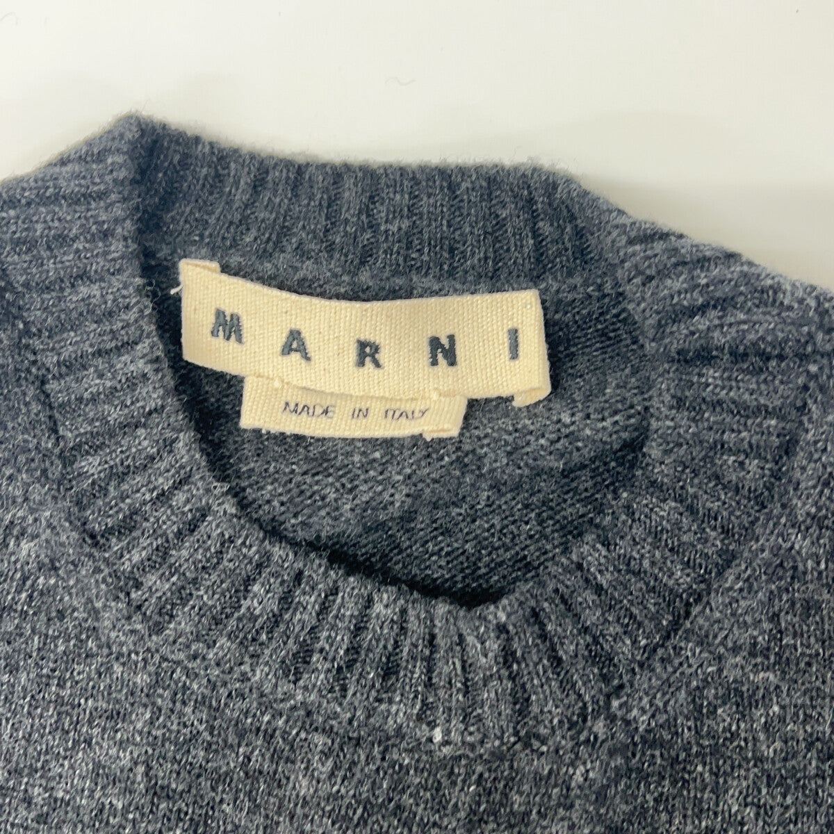 MARNI 2020 Black Mohair Blend Back Knit Sweater Size 46