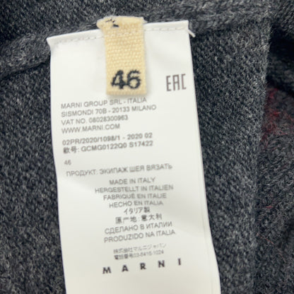 MARNI 2020 Black Mohair Blend Back Knit Sweater Size 46