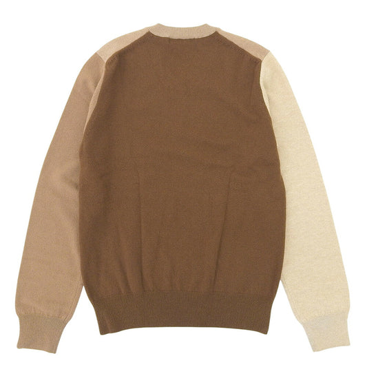 COMMEdesGARCONS HOMME DEUX Brown Pattern V-Neck Knit Size S