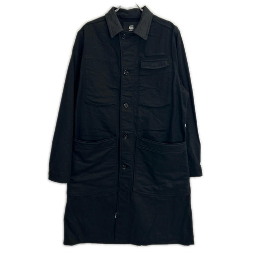 G-STAR RAW Black Patched Pocket Denim Trench Coat Size M