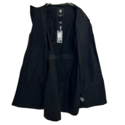 G-STAR RAW Black Patched Pocket Denim Trench Coat Size M