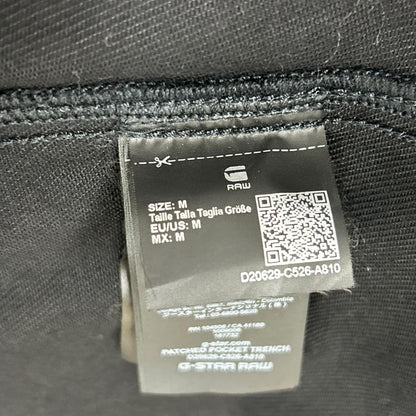 G-STAR RAW Black Patched Pocket Denim Trench Coat Size M