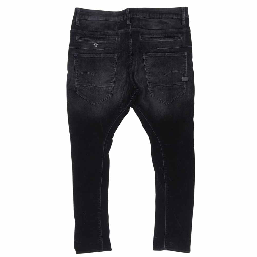 G-STAR RAW Black Velour 3D Slim Pants Size 36/32
