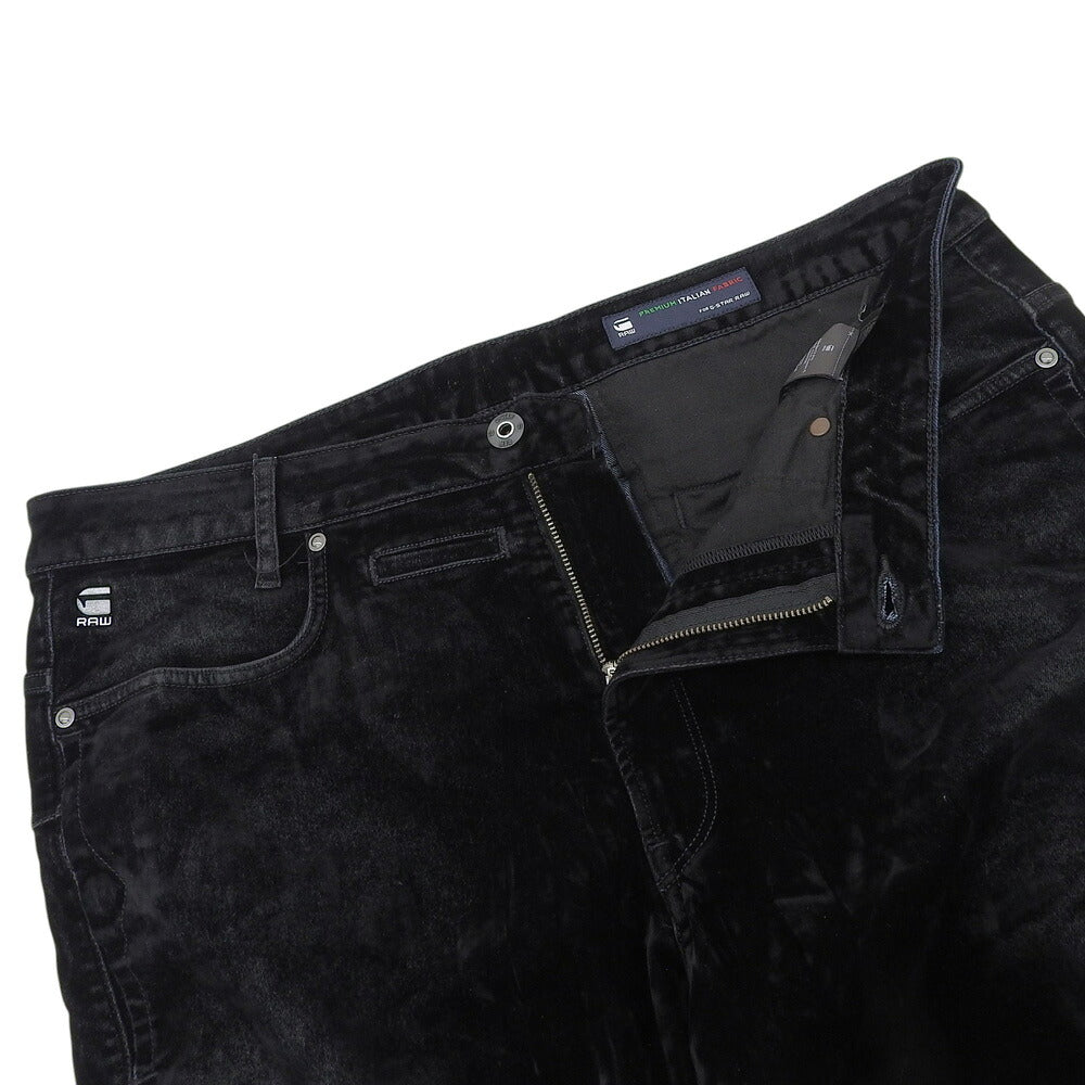 G-STAR RAW Black Velour 3D Slim Pants Size 36/32