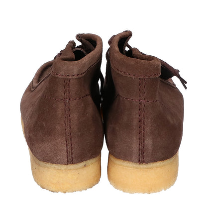 Clarks Wallabee Suede Boots Dark Brown Size UK8