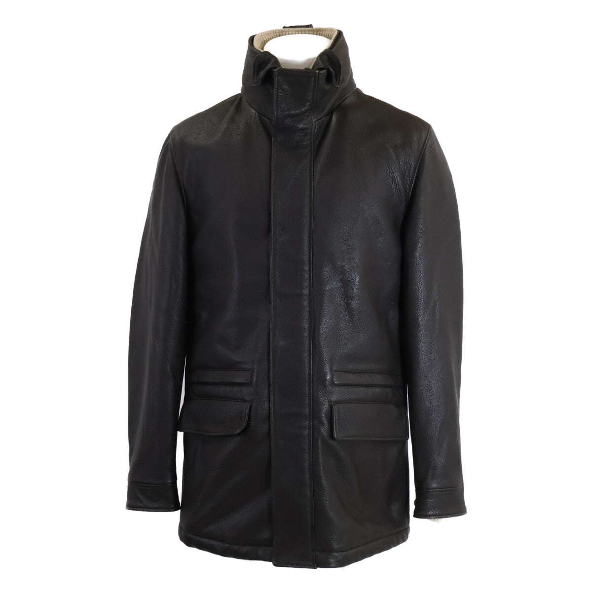 Loro Piana Deerskin Cashmere Lined Half Coat Brown Size S