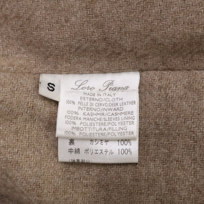 Loro Piana Deerskin Cashmere Lined Half Coat Brown Size S