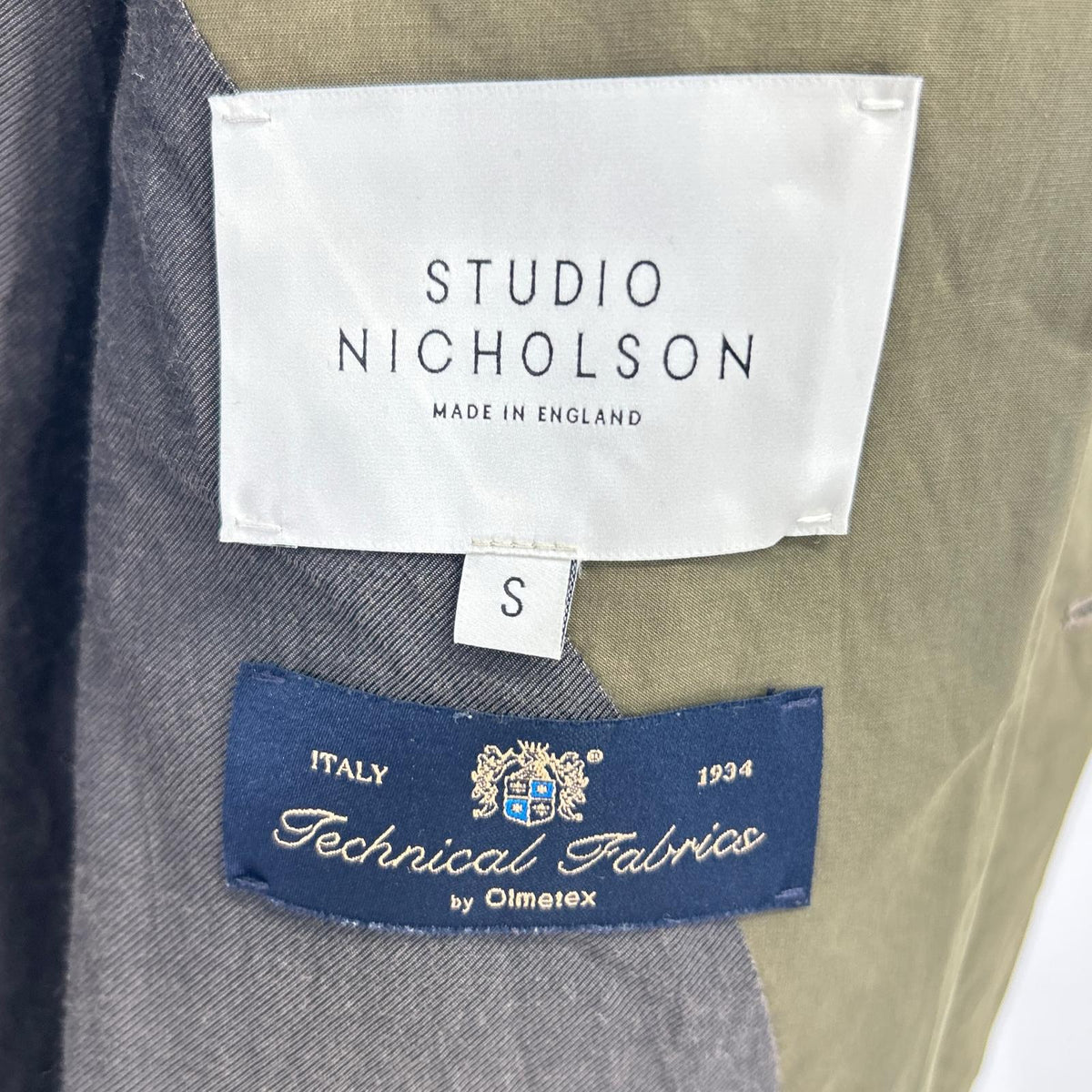 STUDIO NICHOLSON Technical Cotton Car Coat Khaki Size S