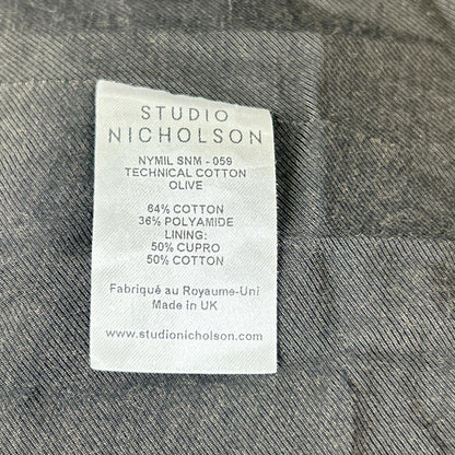 STUDIO NICHOLSON Technical Cotton Car Coat Khaki Size S