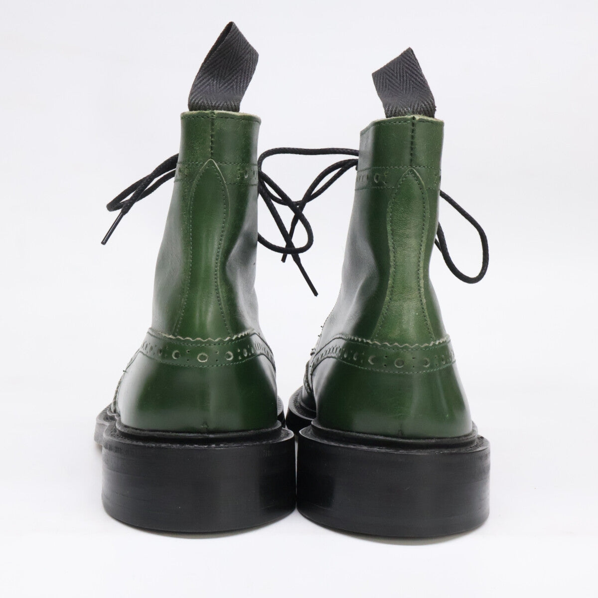 Tricker's 90s Malton Brogue Country Boots Green Size 8