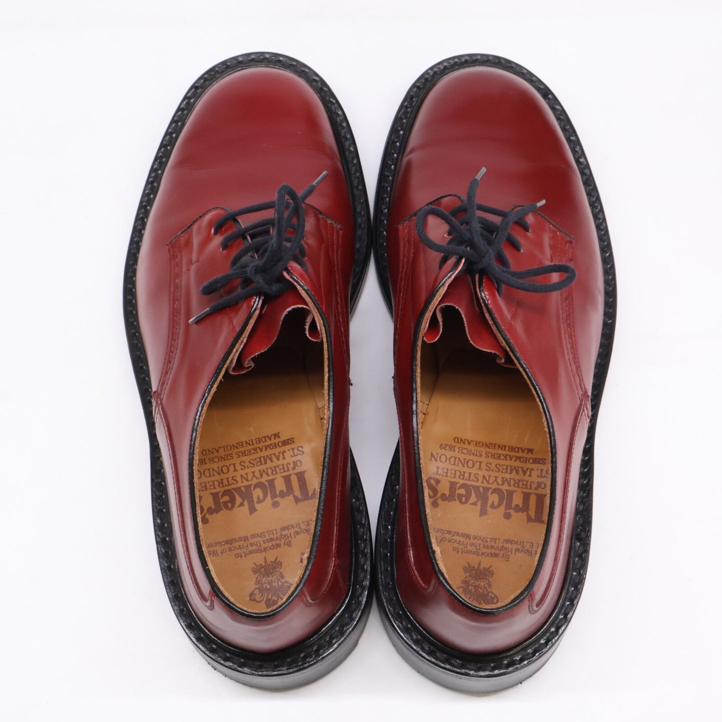 Tricker's 90s Kendal Cordovan Sneakers Burgundy Size 7.5