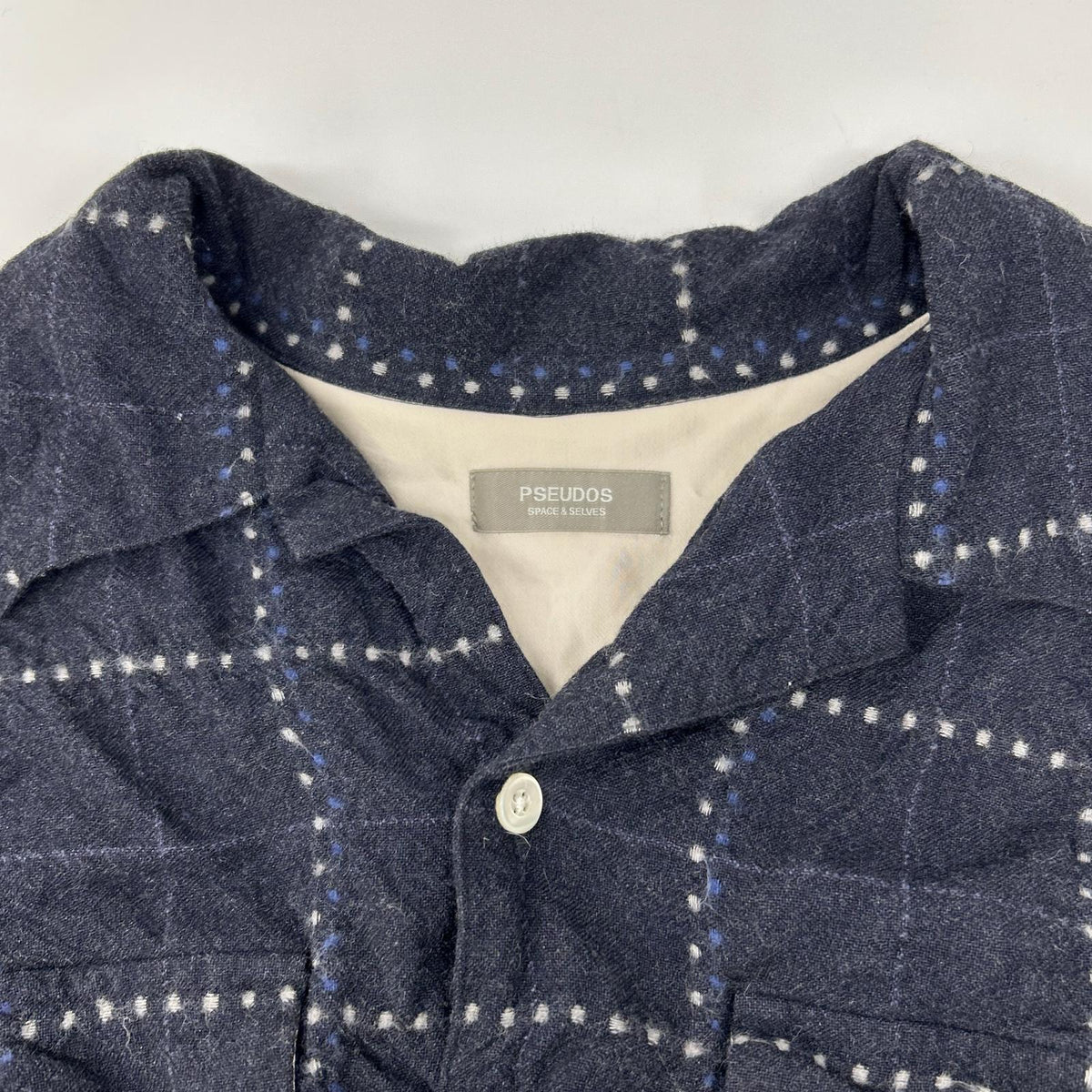 PSEUDOS Navy Rayon OC Pullover Shirt Size 1