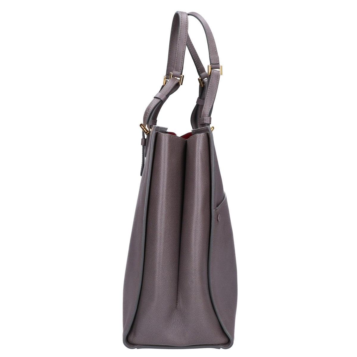 GIORGIOARMANI Gray Leather Borgonuovo Tote Bag