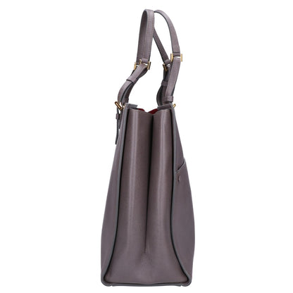 GIORGIOARMANI Gray Leather Borgonuovo Tote Bag