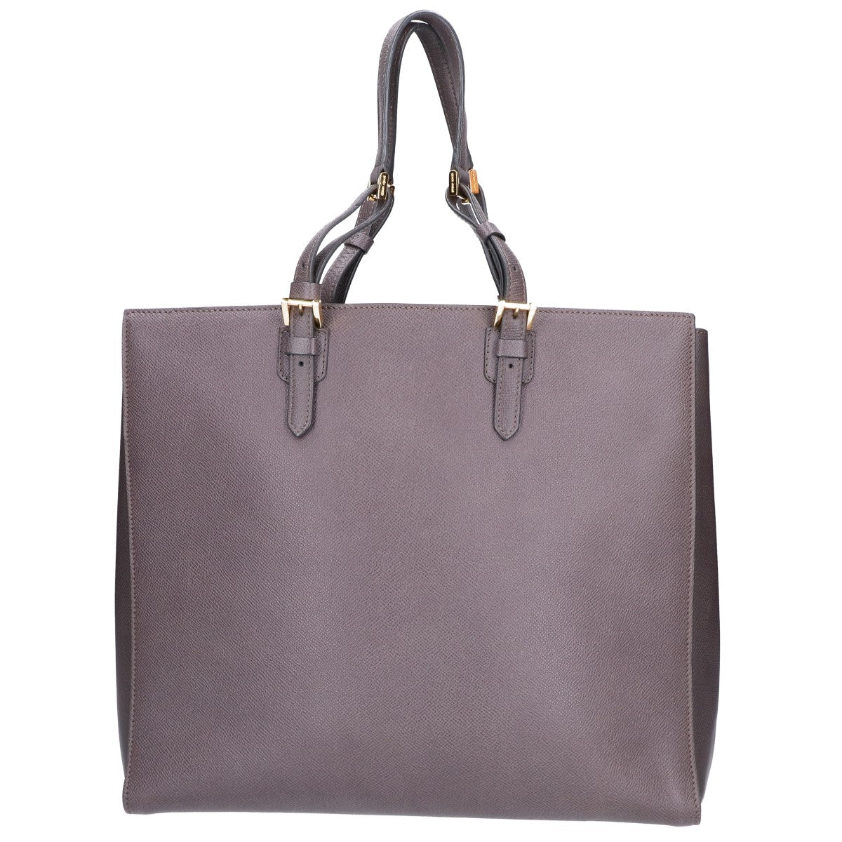 GIORGIOARMANI Gray Leather Borgonuovo Tote Bag