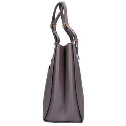 GIORGIOARMANI Gray Leather Borgonuovo Tote Bag