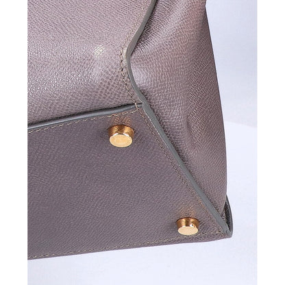 GIORGIOARMANI Gray Leather Borgonuovo Tote Bag