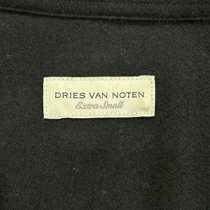 DRIES VAN NOTEN Black cross tris Wool Shirt Size XS