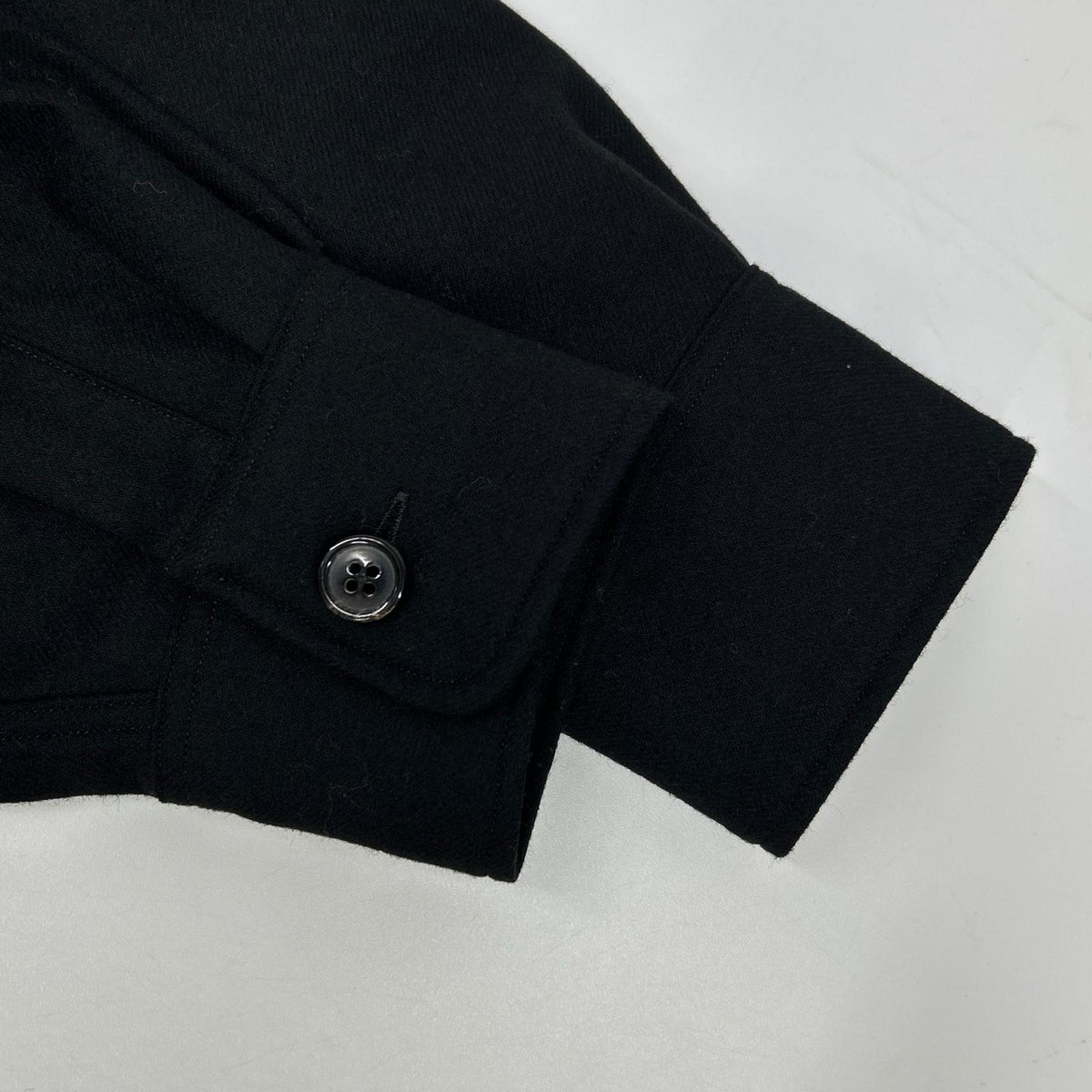 DRIES VAN NOTEN Black cross tris Wool Shirt Size XS