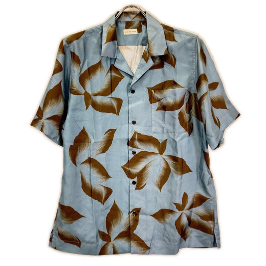 DRIES VAN NOTEN 25SS Silk Steel Oversized Shirt Size 46