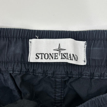 STONE ISLAND Logo Patch Tapered Cargo Pants Navy Size W29