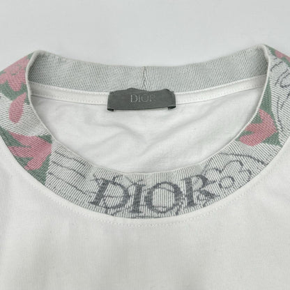 DIOR Embroidered Neck Chest Pocket T-Shirt White Size XXL